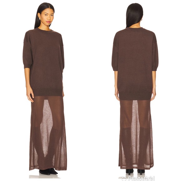 SEROYA Arwen Maxi Dress in Slate Brown New with Tags!